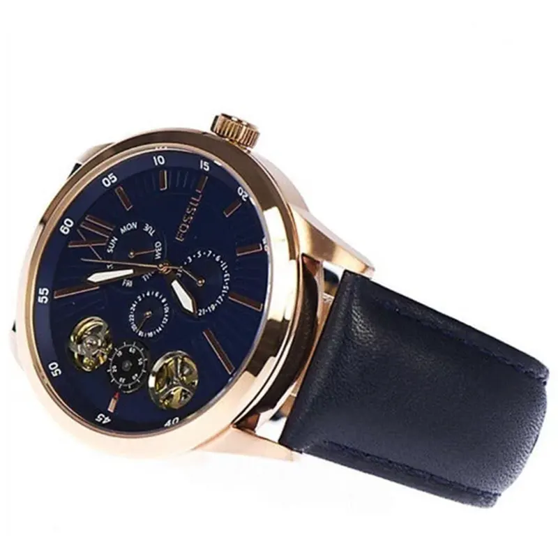 Fossil Flynn Multifunction Tourbillon Blue Dial Men's Watch | BQ2219